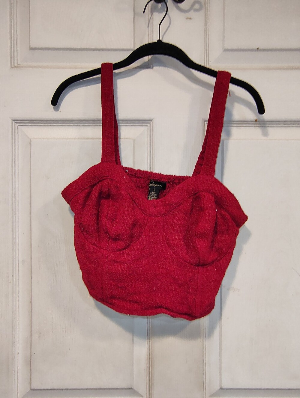 NWOT Japna Women's Size L Red Crop Tank Top